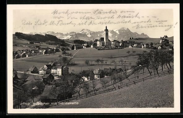 Cartoline postali: Speicher, Ortsansicht mit der Kirche und – Usato da Berlin venduto da bartko-reher