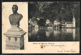Bauen, Ort mit Zwyssig-Denkmal, Geburtsh
