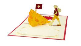 3D Pop-Up Karte Schweiz Käse Souvenir Wanderung neuwertig