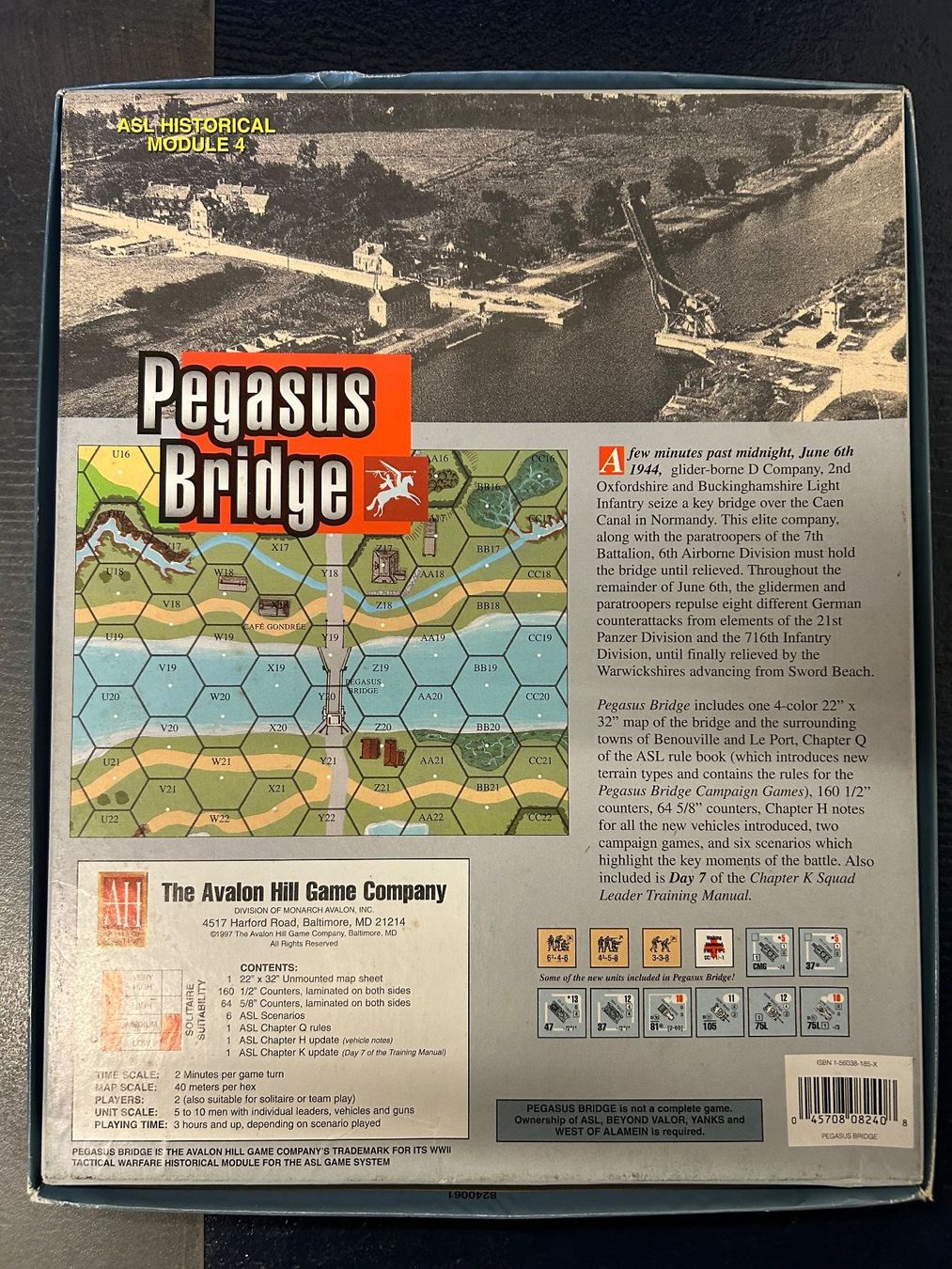 Giochi: Avalon Hill Pegasus Bridge ASL Module 4 unpunched – Usato da Bern venduto da pacolino22 1