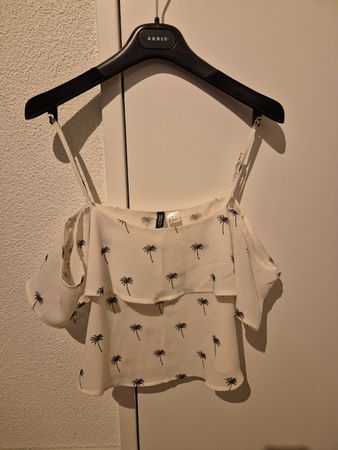 Croptop mit Palmenmuster
