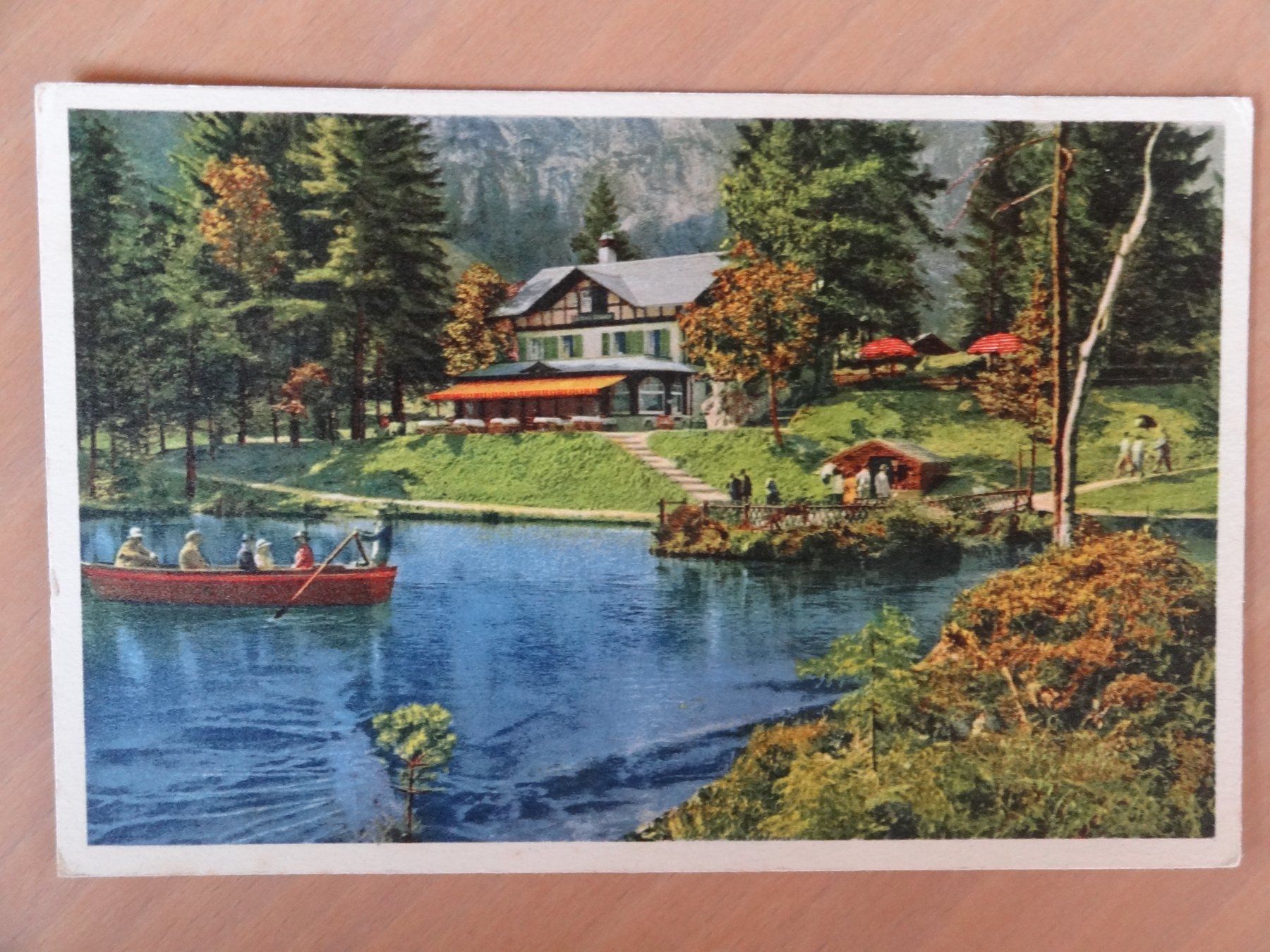 Cartoline postali: Blausee - Kandersteg - 1955 – Usato da St Léonard venduto da Riglin