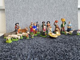 Carbonel/Chauve Krippe Tonfiguren Set, handbemalt, 12tlg.