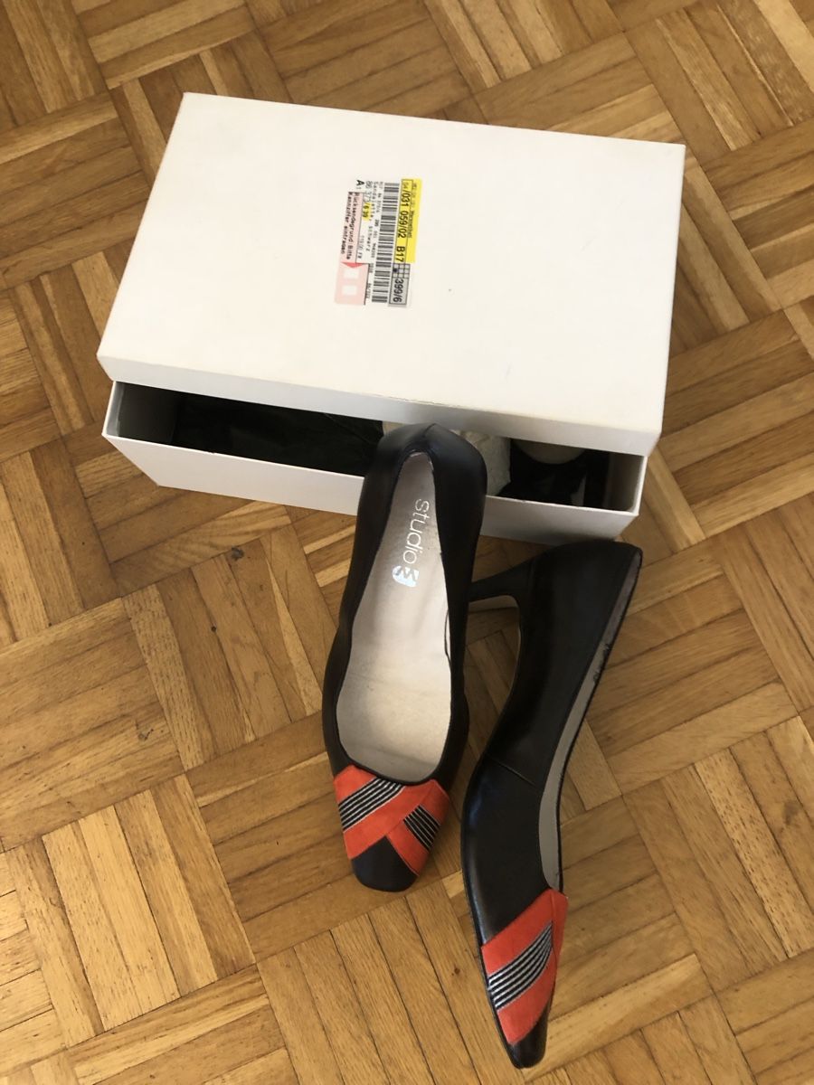 Scarpe da donna: Schicke Pumps Schwarz/Orange, Gr.39 – Usato da St.Gallen venduto da sangi56 2