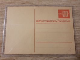 30rp Postkarte mit bezahlter Antwort