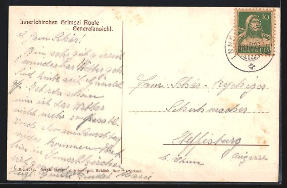 Cartes postales: AK Innertkirchen, Blick auf den Ort – D'occasion à Berlin par bartko-reher 1