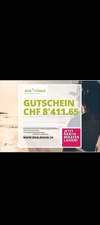 Gutscheine: Boa Lingua Gutschein – Neu (gemäss Beschreibung) aus Bronschhofen von chup19 1