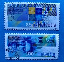 Nr.1220/1221 Stempel Sondermarken 100 Jahre Schweizerische 