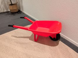 Kinderschubkarre rot Kunststoff für den Garten