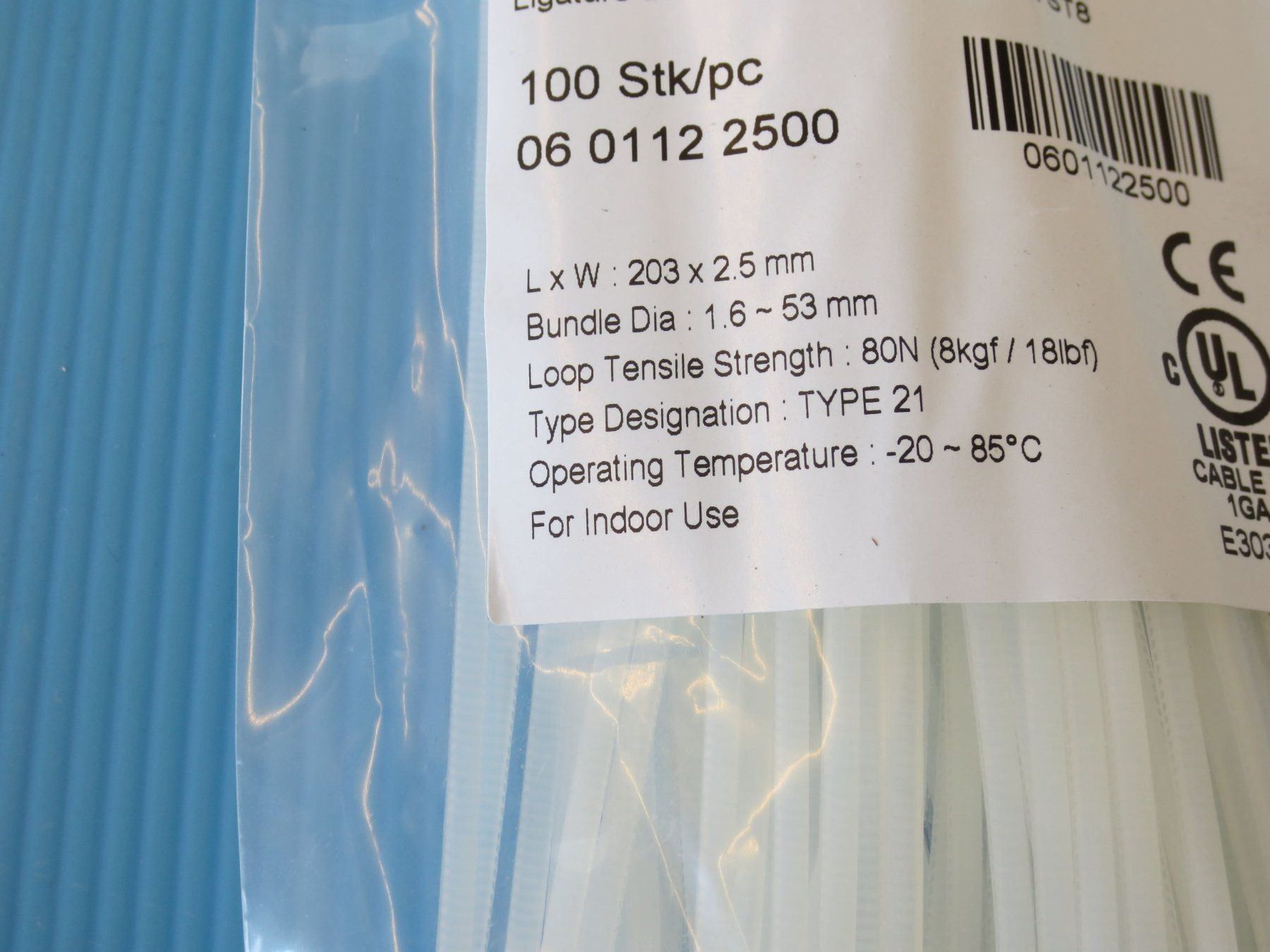Cavi: 1000Stk. Kabelbinder weiss assortiert – Nuovo e nell'imballaggio originale da Sulz LU venduto da Elektrofachverkauf 3