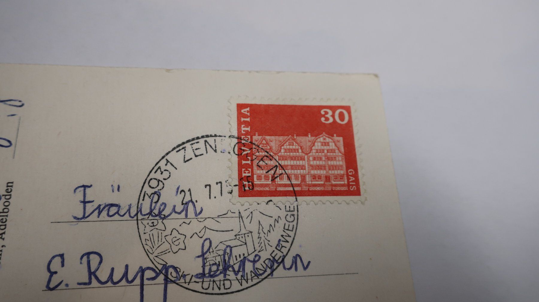 Cartes postales: Zeneggen Wallis Mischabelgruppe 1975 – Défectueux à Cormoret par Pascalll2001 8