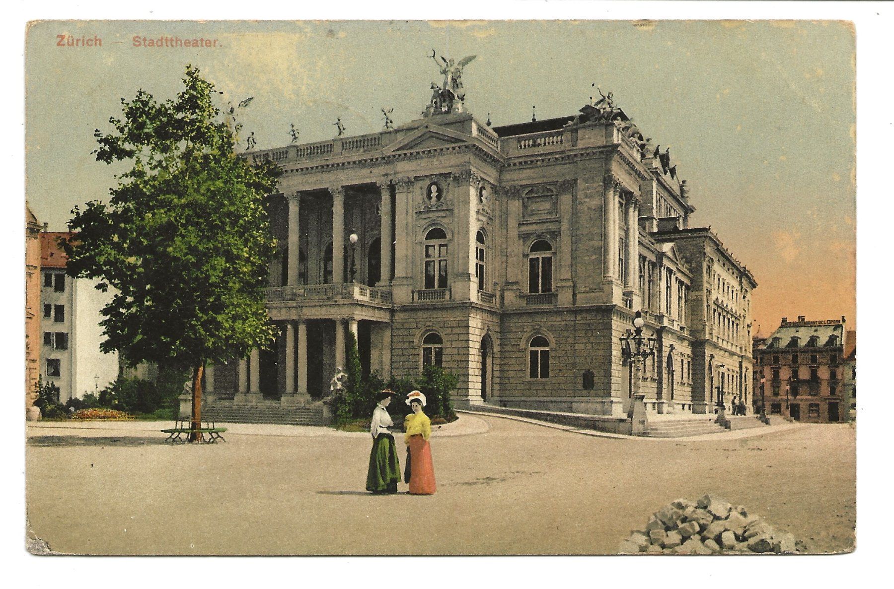 Cartes postales: Zürich - Stadt - Stadttheater - 1909 – D'occasion à Engelburg par Cartophil