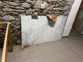 Lastra in marmo bianco massiccio di alta qualità
