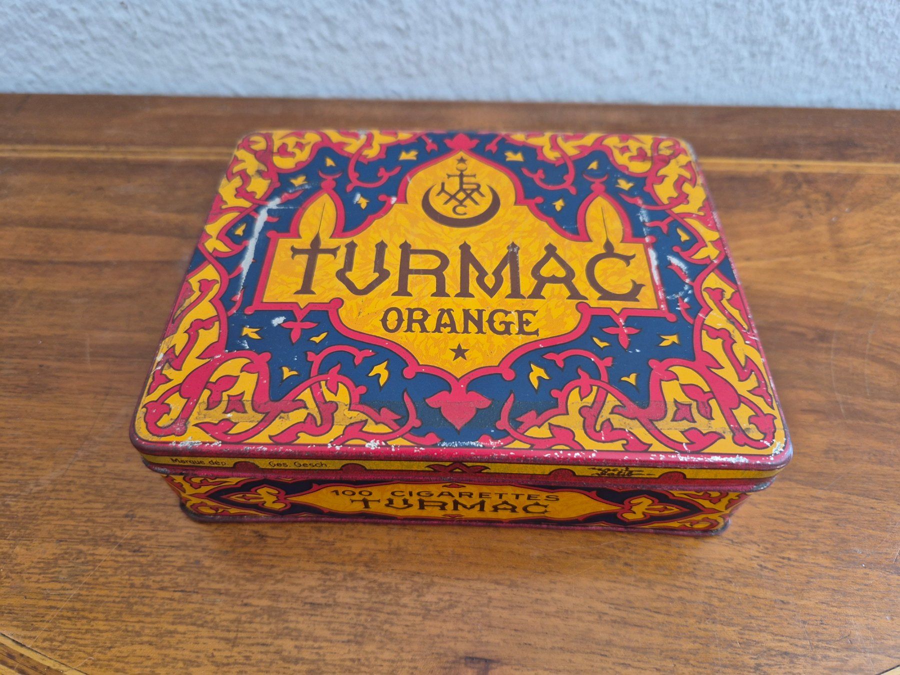Barattoli: Alte Vintage Blechdose Turmac Orange Zigaretten Blech Dose – Usato da Schaffhausen venduto da pfanis09