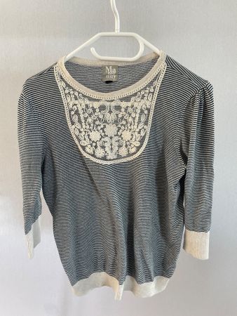 Maternity Shirt Umstandsshirt Topshop Gr. 40 blau/weiss