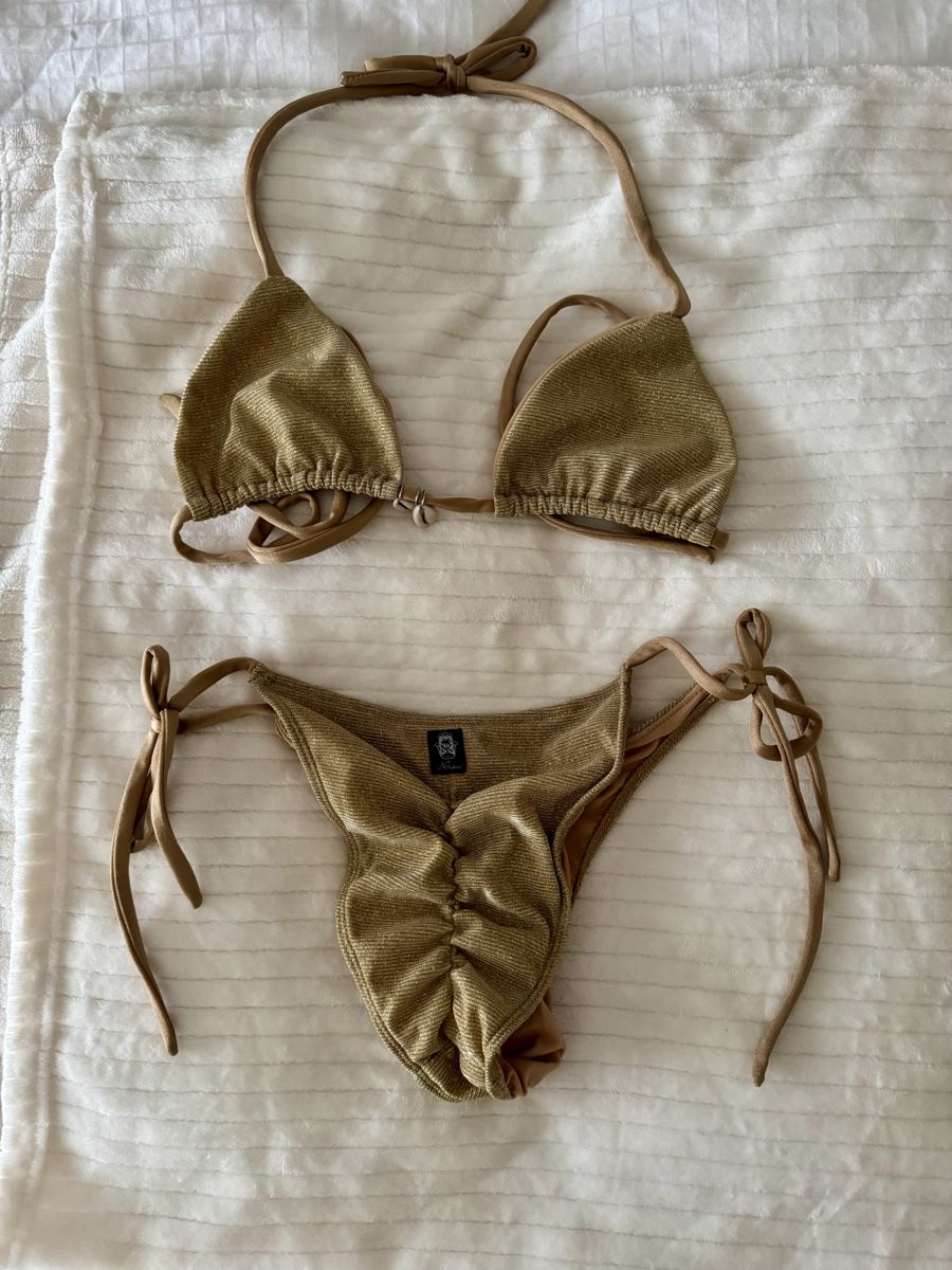 Costumi da bagno & Bikini: Nellykini Bikini in Gold Grösse S – Nuovo (secondo la descrizione) da Rüschlikon venduto da Fa_Chrystelle 1