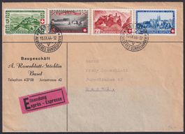 1944, B22-B25, Express-ORTS-Satzbrief von BASEL, Kat: 80.-+