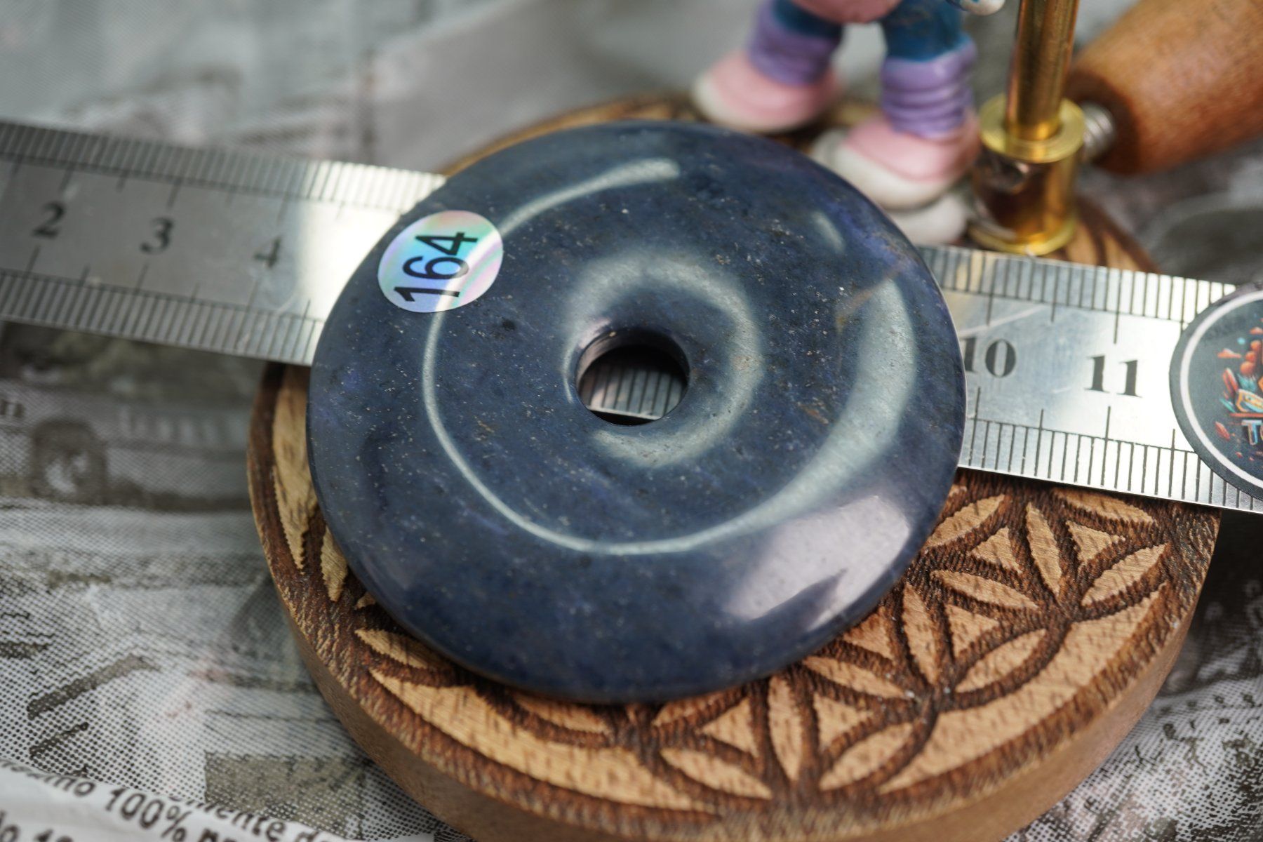 Minerali & Pietre curative: Dumortierit   Pi  Scheibe  ca50mm    ab  1.-     Räumung – Nuovo e nell'imballaggio originale da Eschenbach SG venduto da topstone 2