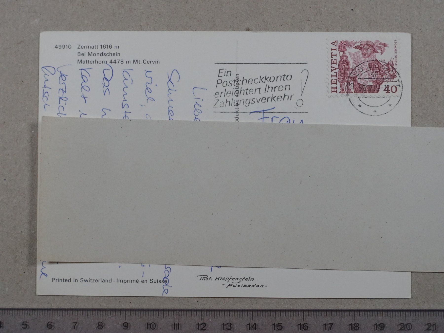 Cartes postales: Zermatt bei Mondschein, 1982 – D'occasion à Lenzburg par fh1 1