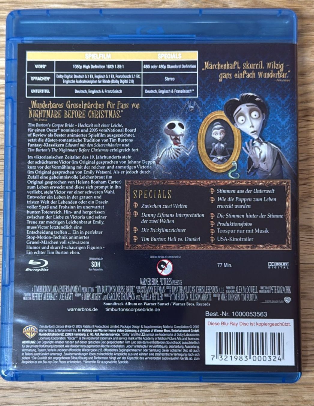 Alle DVDs: Corpse Bride - Hochzeit mit einer Leiche BLU-RAY – Gebraucht aus Zürich von freioccasionen 1