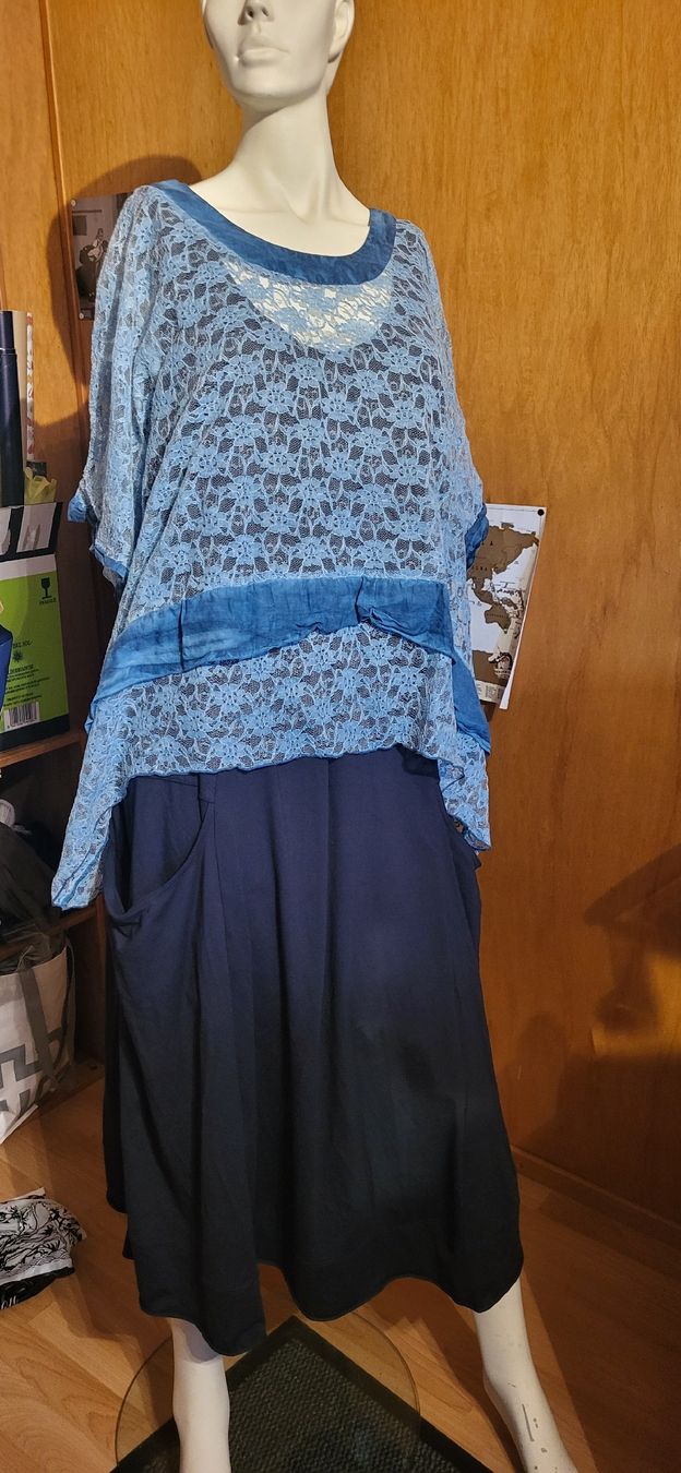 Vestiti: Damen Kleid mit Überbĺüschengr48 – Usato da Schweizersholz venduto da fuchs06 6