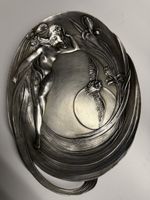 Achille Gamba Jugendstil Zinn Teller, sehr seltenes Sammlers