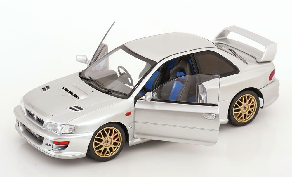 Subaru Modellini d'auto: SUBARU IMPREZA 22B 1998 SILBER 1:18 SOLIDO – Nuovo e nell'imballaggio originale da Suhr venduto da Moebelsiralfred 2