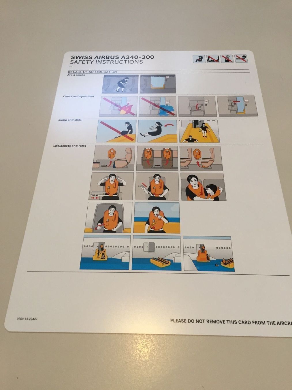 Cartoline: Swiss First issue A340 safety card – Nuovo (secondo la descrizione) da Zürich venduto da Classic_Collection_Zurich 2