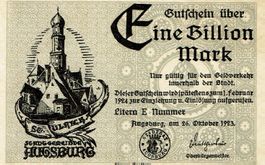 Augsburg 1 Billion Mark 26.10.1923 VZ+-VZ++