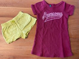 Zara Shorts und Benetton Kleid Gr.104