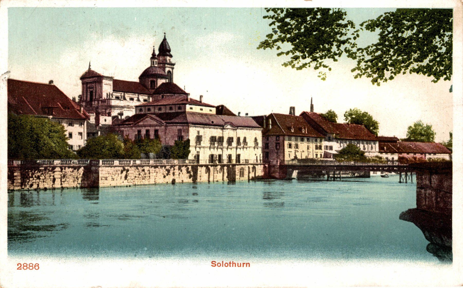 Ansichtskarten: Solothurn. St. Ursen-Kathedrale – Gebraucht aus Bronschhofen von Astore
