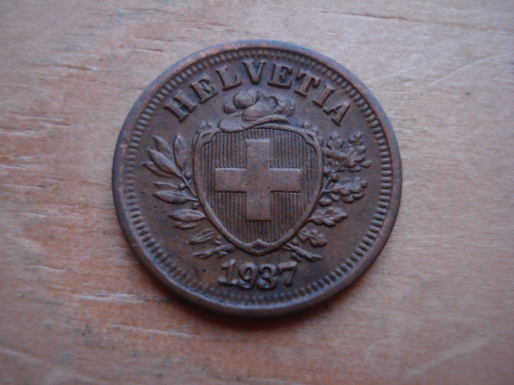 Tutti le monete: (W5) 1 Rappen 1937 – Usato da Erlach venduto da Net-Coins
