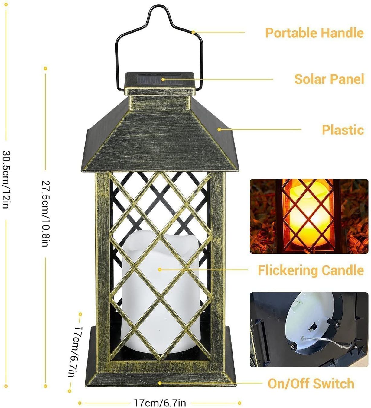 Lampade: Solarlaternen Gartenlaternen Solarleuchten 2er Set flackernd – Nuovo e nell'imballaggio originale da Dörflingen venduto da Nixhub 3