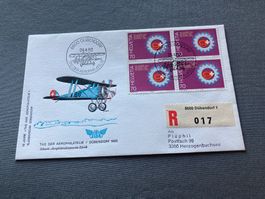 Briefmarken Umschlag Aerophilatelie Dubendorf 1982 70 Rp.