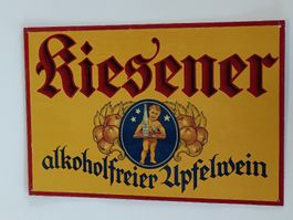 Altes Werbe Blech Schild / Kiesener Apfelwein ca. 1930