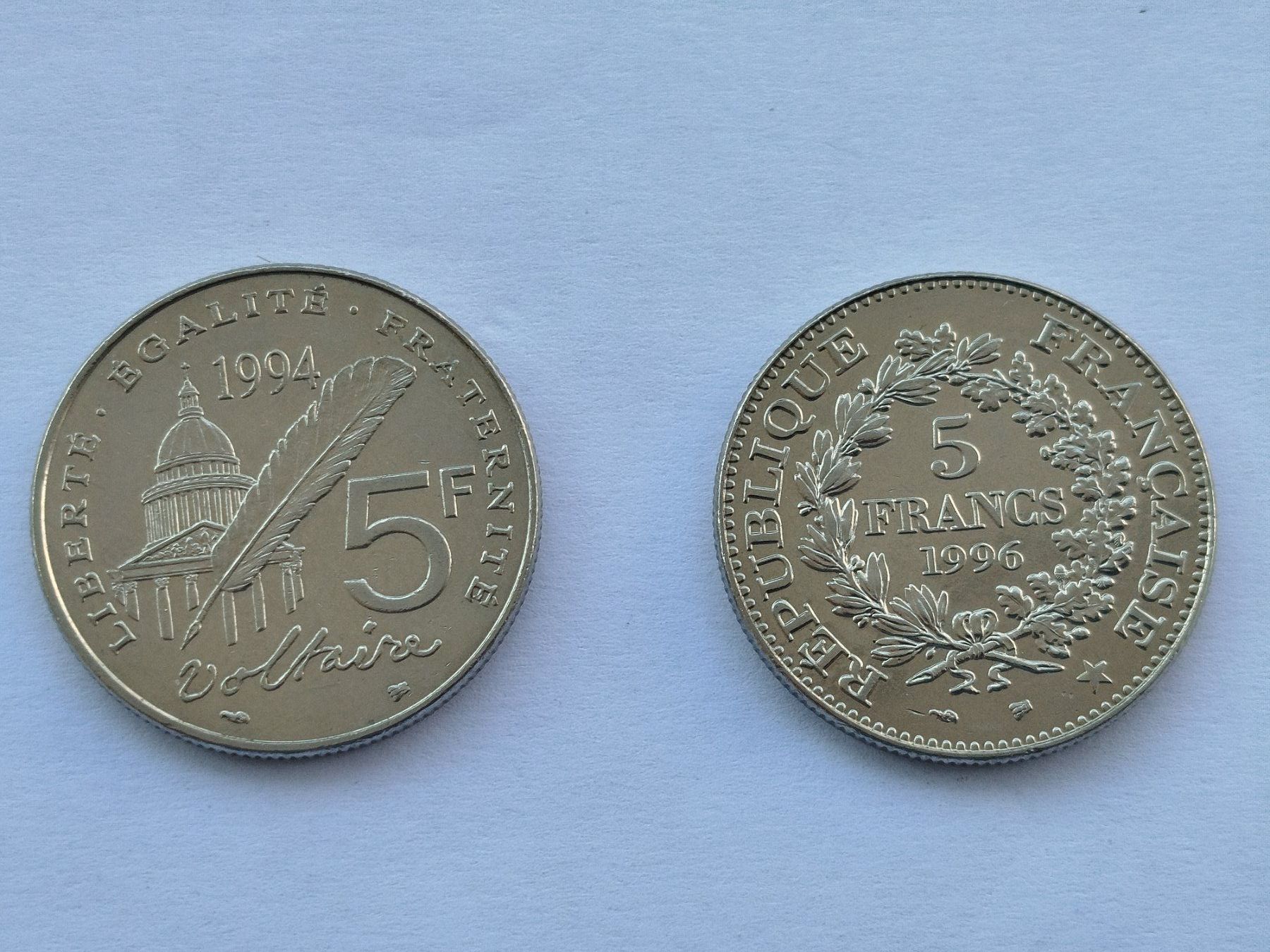 Toutes les monnaies: 4 X 5 FRANCS DIVERS – D'occasion à Wettingen par Colorup 1