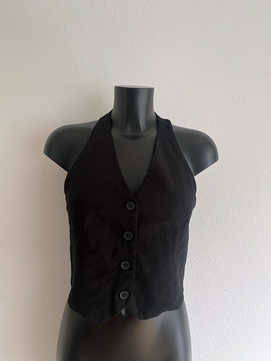 Gilet & Giacche senza maniche: Damen Leinenweste schwarz Gr S – Usato da Baden venduto da Didi_sunshine