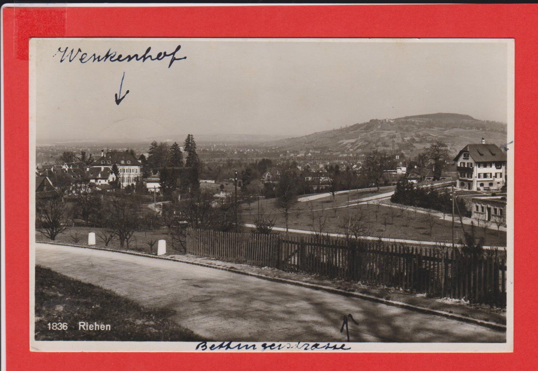 Cartoline postali: Riehen   -   alte Ansichtkarte um 1935 – Usato da Vitznau venduto da Ropaku