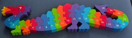 farbenfrohe Holzpuzzle der Marke Lanka Kade  Drache Dazzle