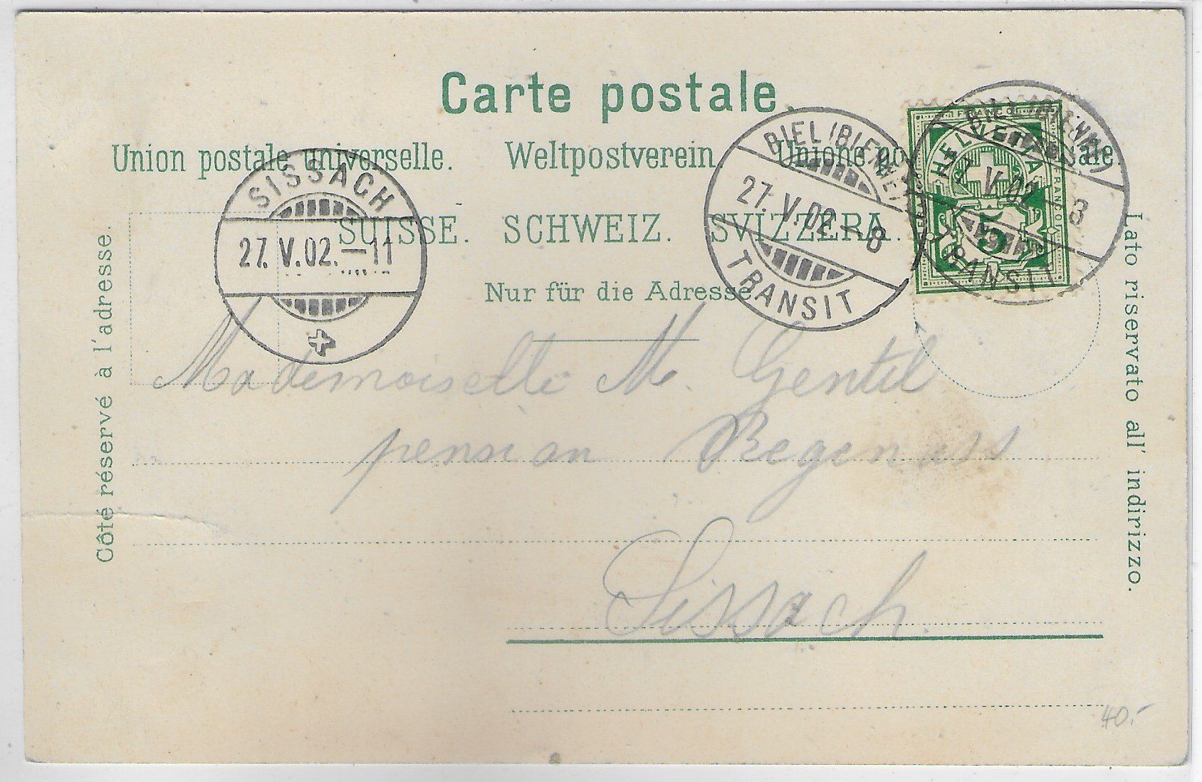 Cartoline postali: Biel -  Bienne - Rössli-Tram – Usato da Ettingen venduto da Kartenplanet 1