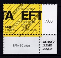 2010, 50 JAHRE EFTA, ET-VOLLSTEMPEL, 3.9.2010