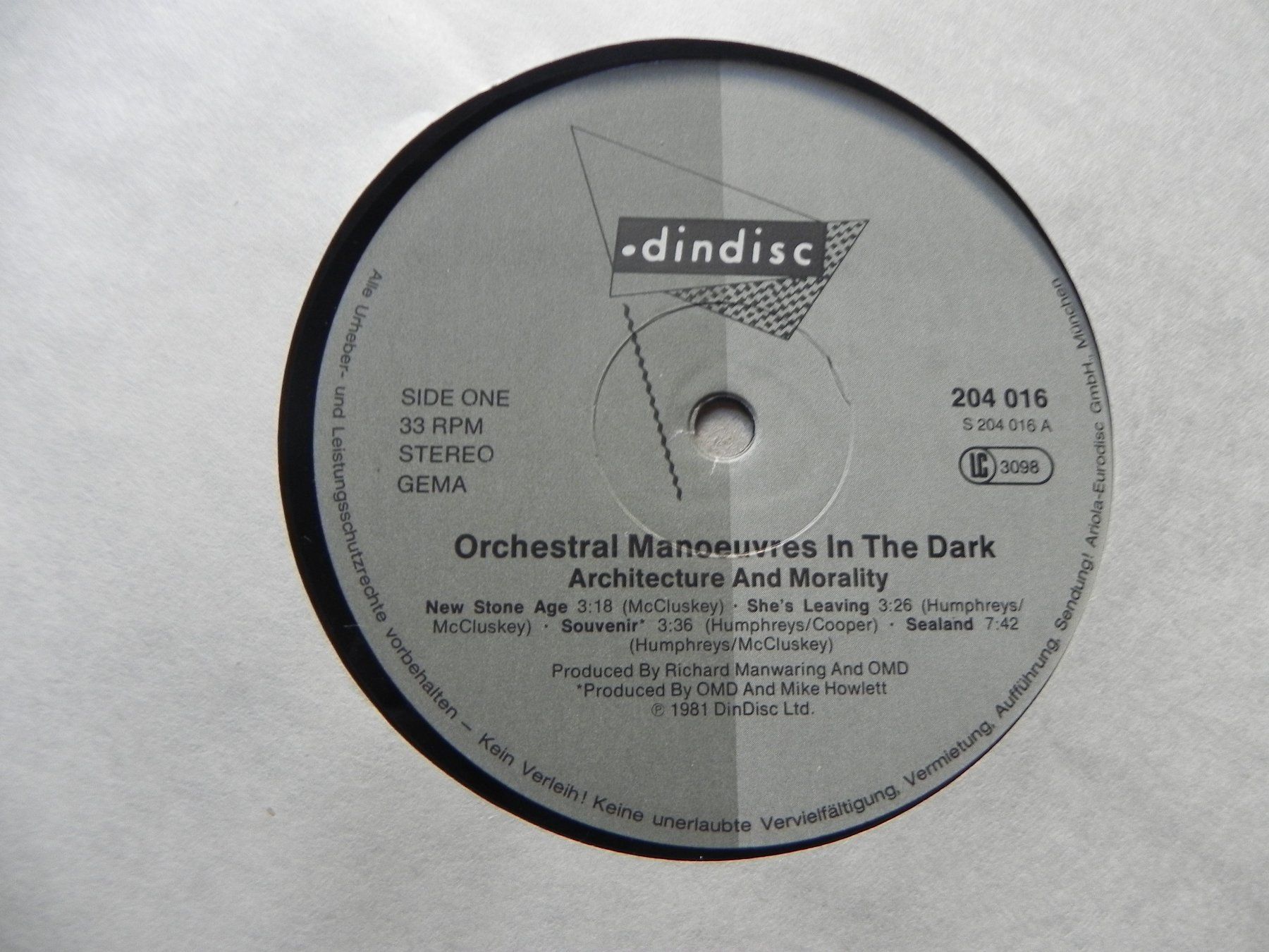 Dischi in vinile: LP brit. New Wave Synth Pop Band OMD 1981 Architecture & ... – Usato da Siebnen venduto da krimsie 5