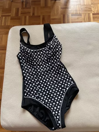 Damen Badeanzug schwarz weiss Grösse 38 NEU