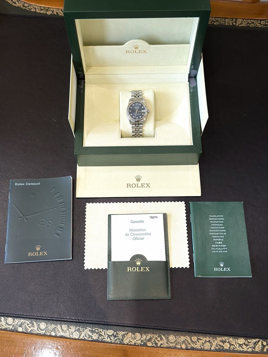 Rolex Orologi: Rolex Datejust 31 / Full set Suisse / Blue Diamonds – Usato da Nyon venduto da Lunas_Watches 6