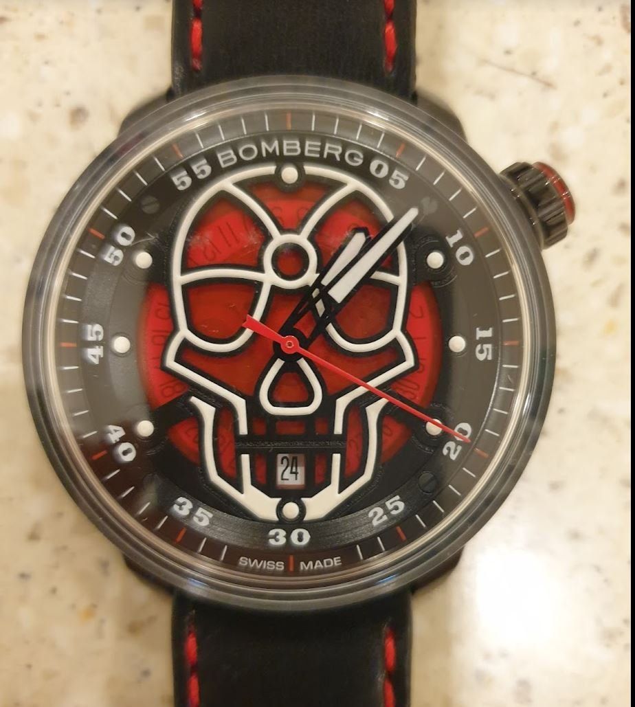 Bomberg Montres: Bomberg BB-1 Automatic Red Skull – Neuf (Voir description) à Chabrey par Horology 1