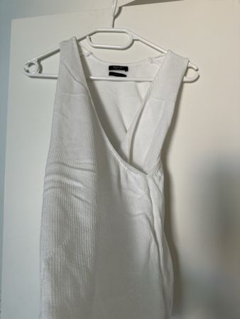 Débardeur Massimo Dutti blanc croisé