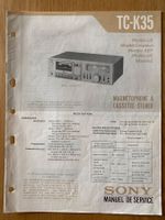 Service Manual SONY Kassetten Deck TC-K35 (franz.)