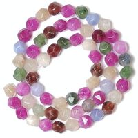 1 Strang echte tolle multicolor Turmalin Perlen 6 mm facett.