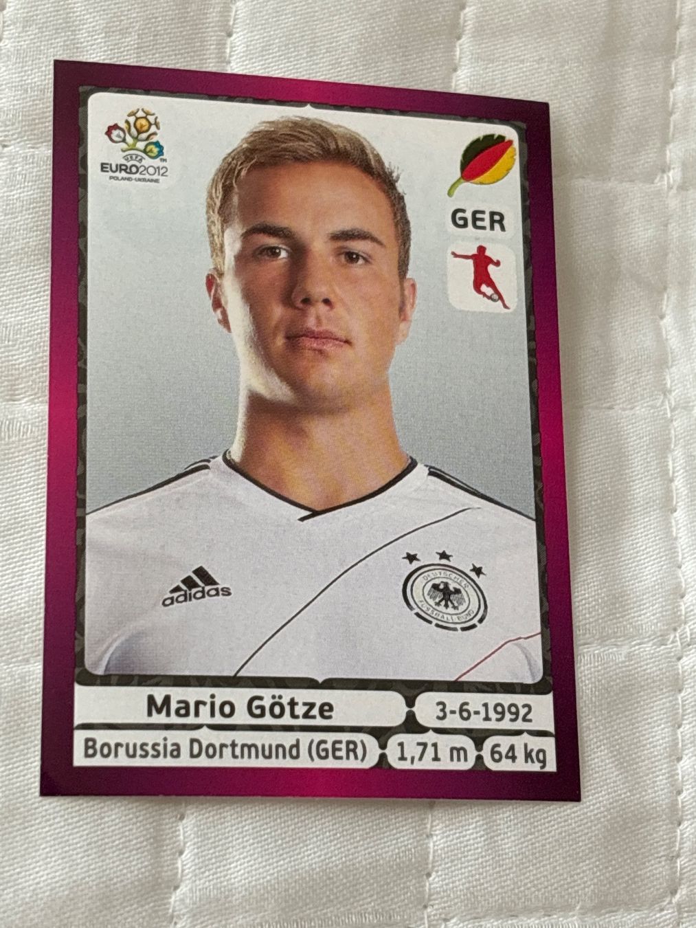 Panini Sammelbilder & Trading cards: Panini Sticker Mario Götze EM 2012 Nr. 242 – Neu und originalverpackt aus Zürich von engebrunau