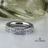 Edelstahl Ring mit Zirkonia Grösse 54